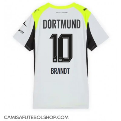 Camisa de time de futebol Borussia Dortmund Julian Brandt #10 Replicas 2º Equipamento Feminina 2025-26 Manga Curta Camisa de time de futebol Borussia Dortmund Julian Brandt #10 Replicas 2º Equipamento Feminina 2025-26 Manga Curta